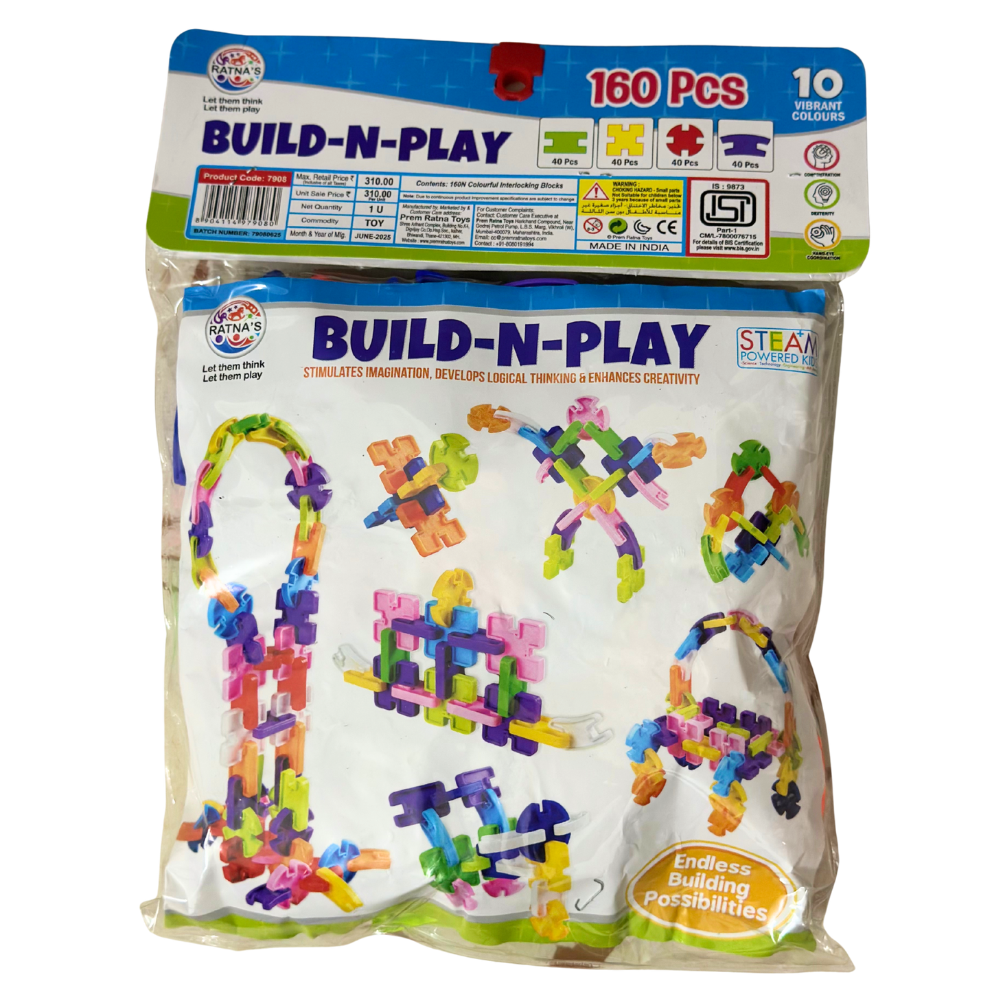 Build N Play Blocks - 190 Pieces