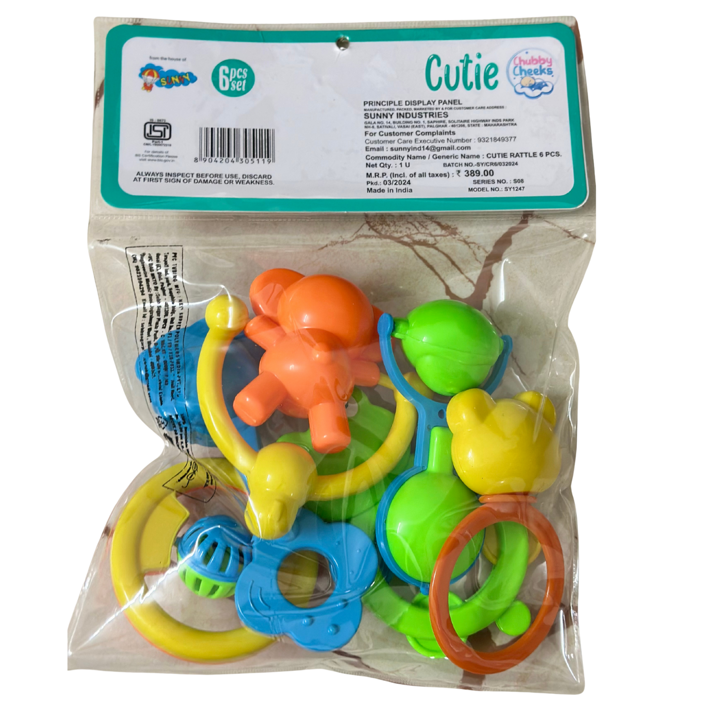 Cutie Rattle 6 Pcs for Kids