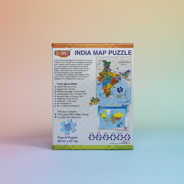 India Map Puzzle – 100 Piece Educational Jigsaw Puzzle