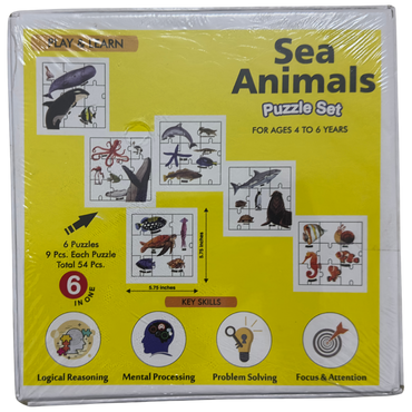 Sea Animals Puzzle Set | For Ages 4 -6 Years