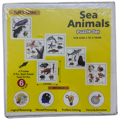 Sea Animals Puzzle Set | For Ages 4 -6 Years