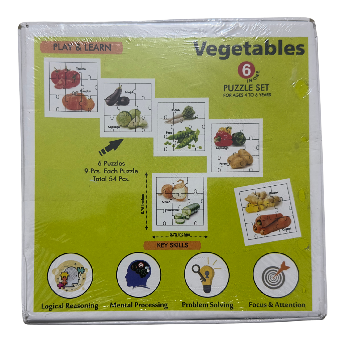 Vegetables Puzzle Set | For Ages 4 -6 Years